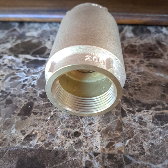 Everflow Lead Free Threaded Spring Loaded Check Valve Brass 1 1/4" 150T034-NL - Picture 2 of 3